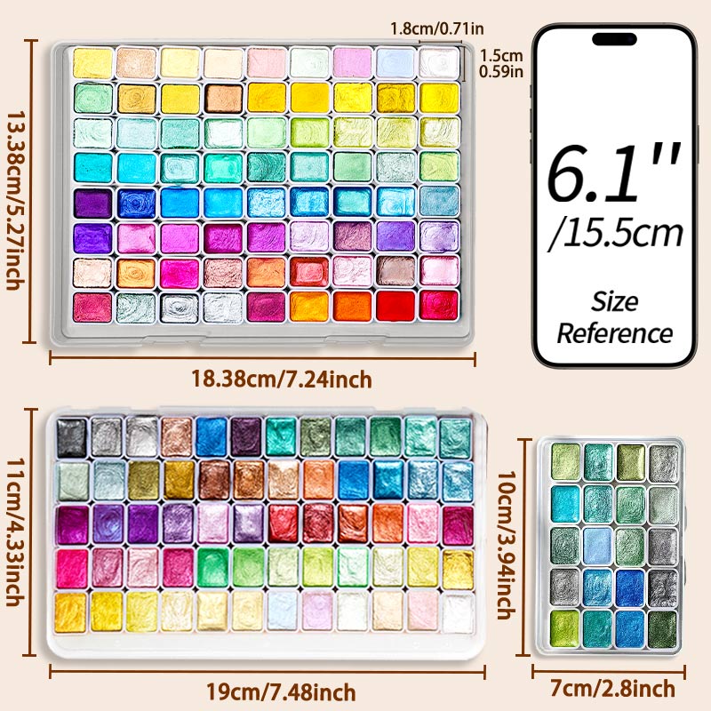 20/24/60/72 Kolory Perłowe Far – Watercolor Paint Set Solid Pigment recenzja i cena