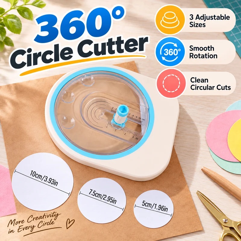360 °   Okrągły nożyk do cięci – Scrapbooking recenzja i cena