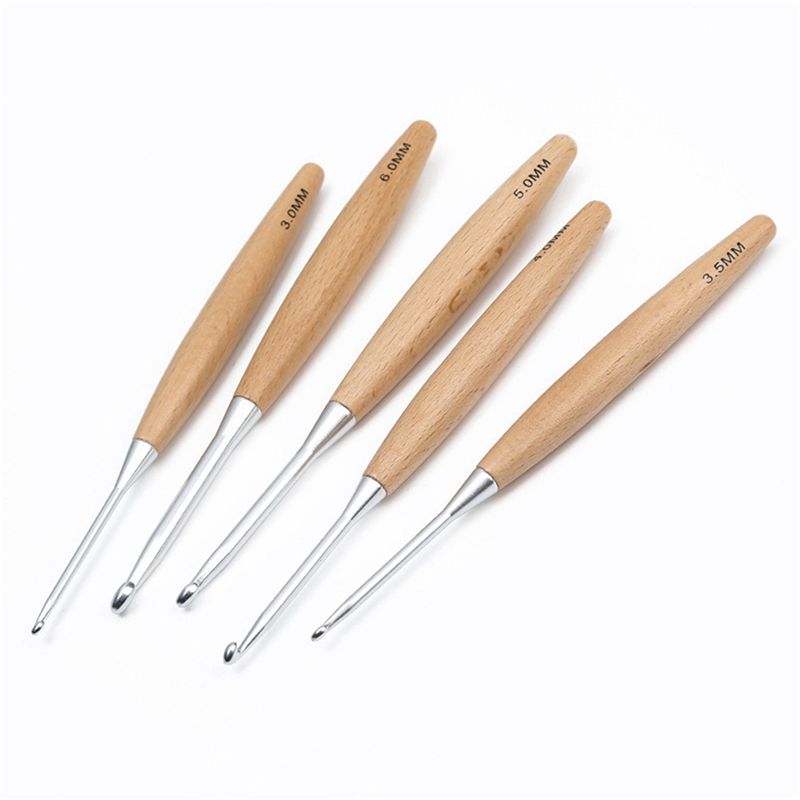 ABJI – zestaw 40 drewnianych h – Wooden Crochet Hooks Ergonomic Handle recenzja i cena