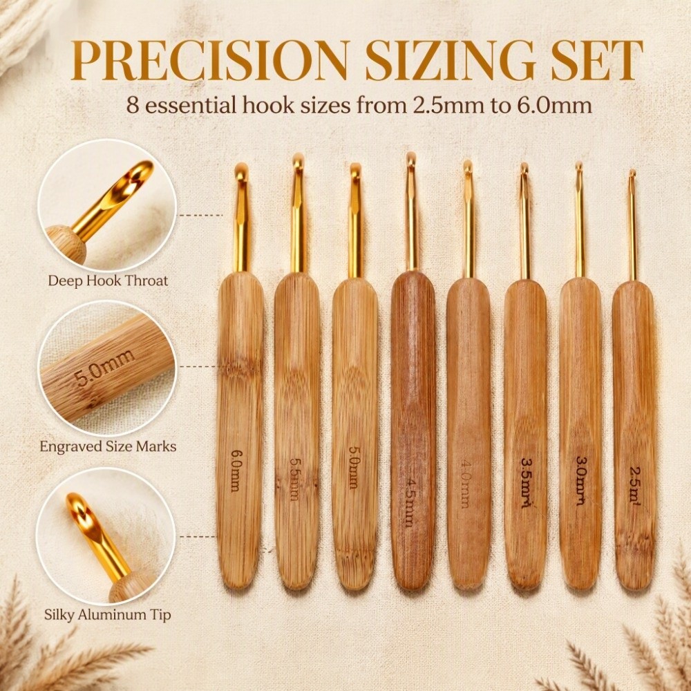 8 sztuk, zestaw haczyków do sz – Wooden Crochet Hooks Ergonomic Handle recenzja i cena