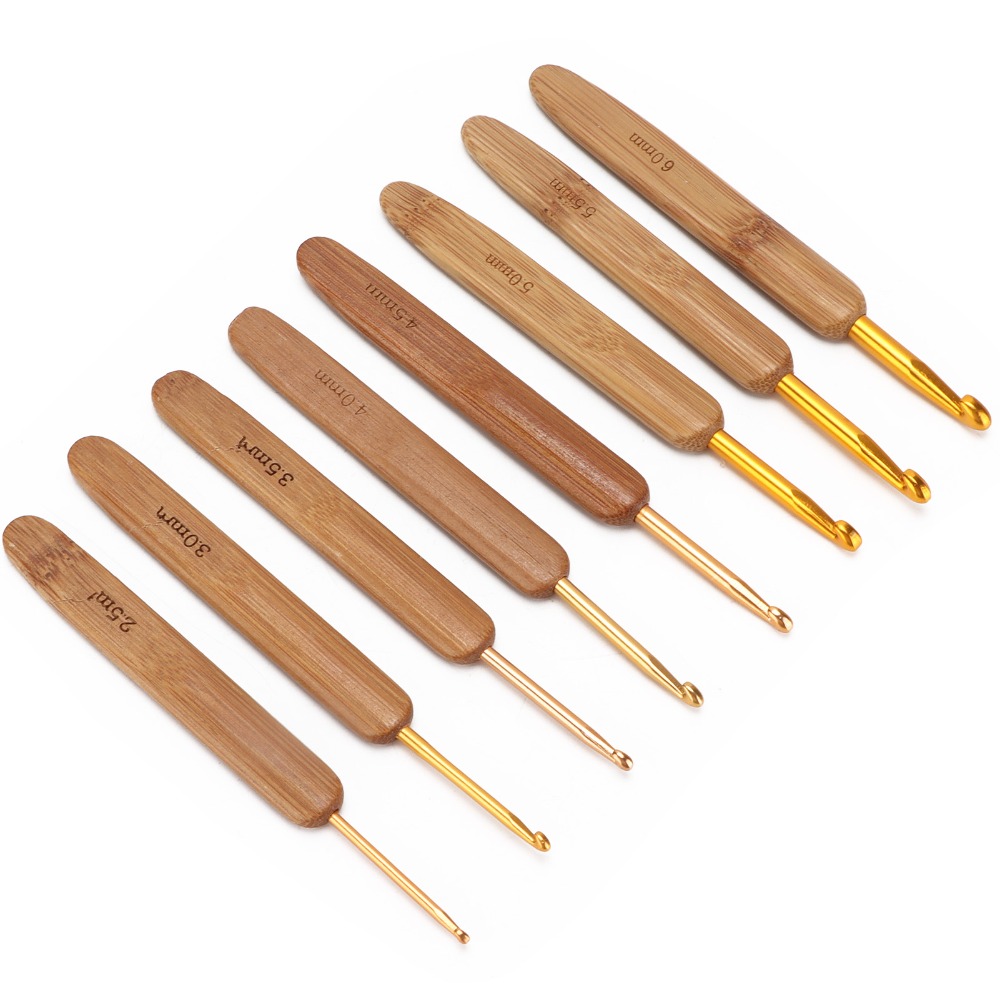 Zestaw 8 sztuk drutów do szyde – Wooden Crochet Hooks Ergonomic Handle recenzja i cena