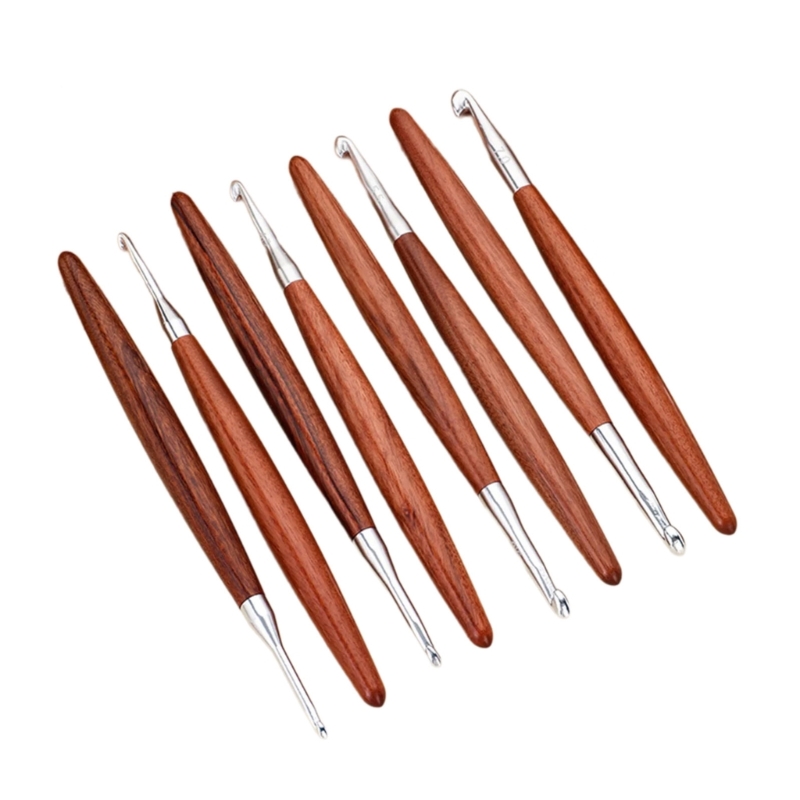 F68E 8 szt. Szydełko z drewnia – Wooden Crochet Hooks Ergonomic Handle recenzja i cena