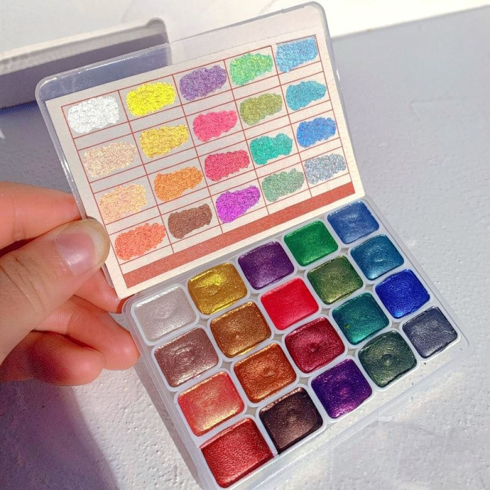 Zestaw koncentrowanych, metali – Watercolor Paint Set Solid Pigment recenzja i cena